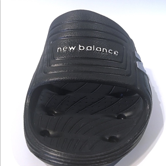 Men’s New Balance Float Slides Sandals Black New - Picture 3 of 6